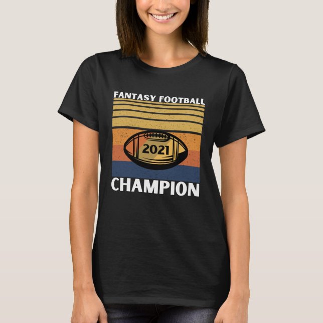 Fantasy League Champion FFL Football 2021 Winner v T-Shirt (Front)
