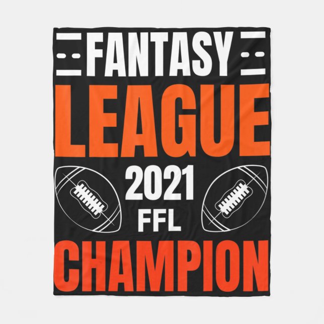 Fantasy League Champion Football 2021 Winner vinta Fleece Blanket (Front)