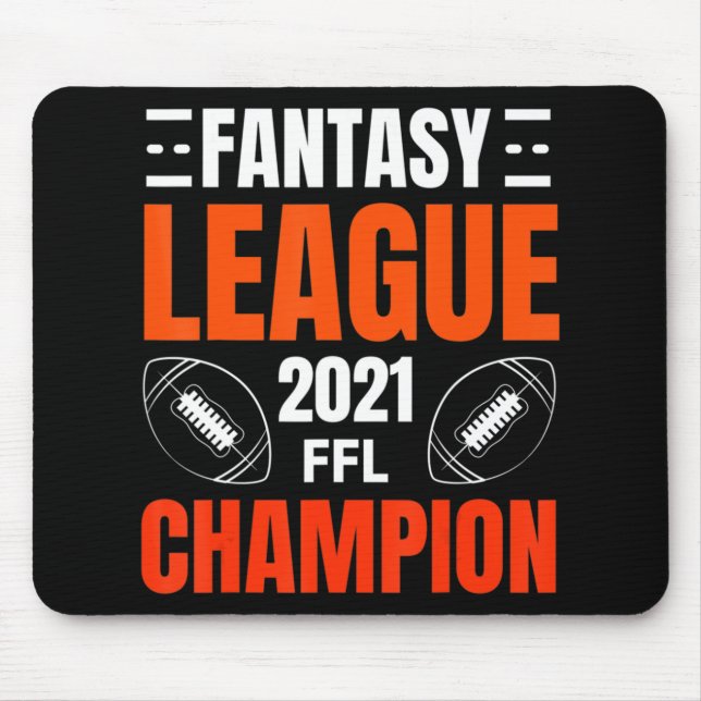 Fantasy League Champion Football 2021 Winner vinta Mouse Pad (Front)