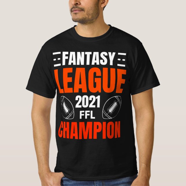 Fantasy League Champion Football 2021 Winner vinta T-Shirt (Front)