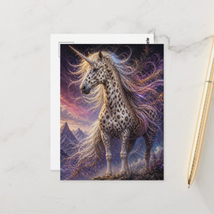 Fantasy Leopard Appaloosa Unicorn Postcard