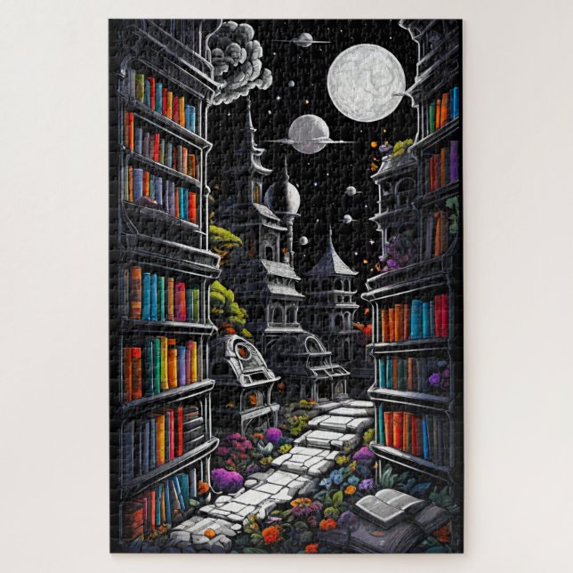 Fantasy Library Jigsaw Puzzle (Vertical)