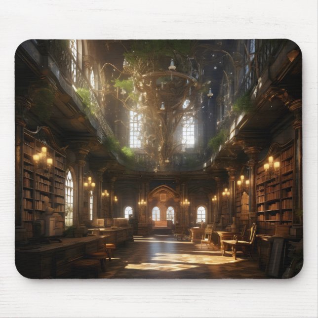Fantasy Library Mouse Pad (Front)