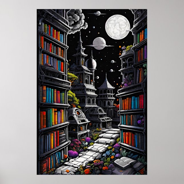 Fantasy Library Poster (Front)