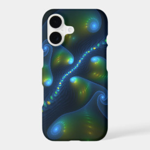 Fantasy Lights Abstract Blue Green Yellow Fractal