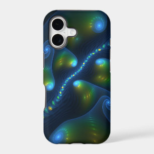 Fantasy Lights Abstract Blue Green Yellow Fractal