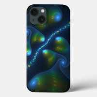 Fantasy Lights Abstract Blue Green Yellow Fractal