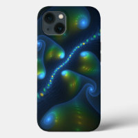 Fantasy Lights Abstract Blue Green Yellow Fractal