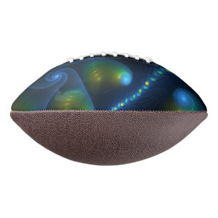 Fantasy Lights Abstract Blue Green Yellow Fractal Football