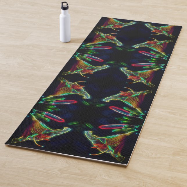 Fantasy Lily Abstract Flower Art   Yoga Mat (In Situ)