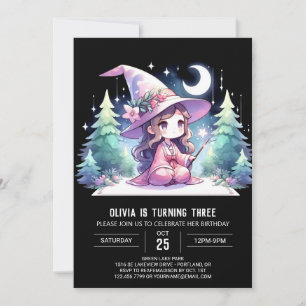Fantasy Little Wizard Birthday Invitation