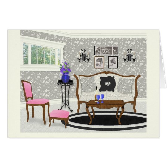 Fantasy Living Room Scene Card