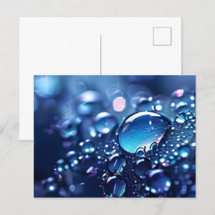 Fantasy macro water drops postcard
