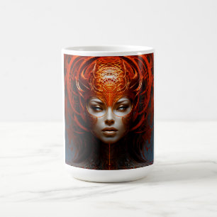 Fantasy magic art woman coffee mug