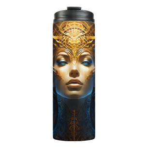 Fantasy magic art woman thermal tumbler