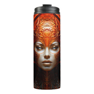 Fantasy magic art woman thermal tumbler