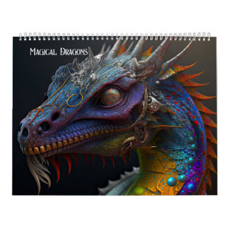  Fantasy magical dragons -  AI generated art Calendar