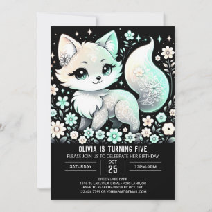 Fantasy Magical Fox Digital Birthday Invitation