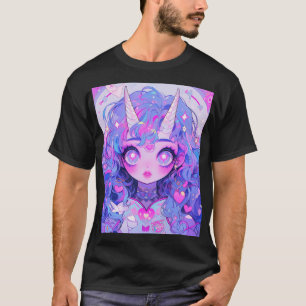 Fantasy Magical Unicorn Creature Anime Girl T-Shirt
