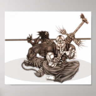 Fantasy Manga Warriors Poster