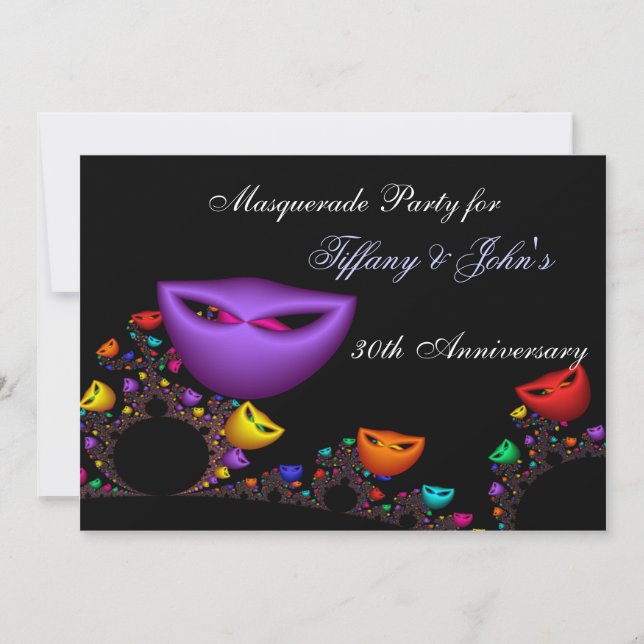 Fantasy Masquerade party Invitation (Front)