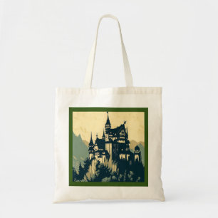 Fantasy Mediaeval Castle - Woodcut 1 Tote Bag