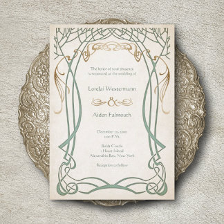 Fantasy Mediaeval Celtic Wedding Invitation