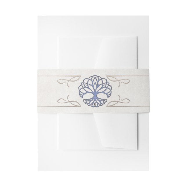 Fantasy Mediaeval Celtic Wedding Invitation Belly Band (Front Example)