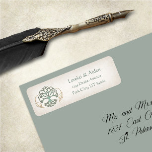 Fantasy Mediaeval Celtic Wedding Return Address Label
