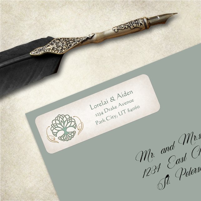 Fantasy Mediaeval Celtic Wedding Return Address Label (Creator Uploaded)