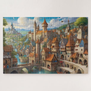 Fantasy Mediaeval City Jigsaw Puzzle