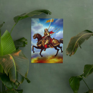 Fantasy Mediaeval Knight AI Digital Art Poster