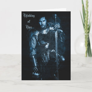 Fantasy Mediaeval Warrior In Armour Illustration  Card