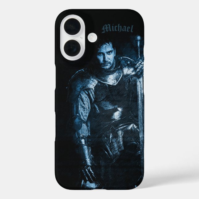 Fantasy Mediaeval Warrior In Armour Illustration Case-Mate iPhone Case (Back)