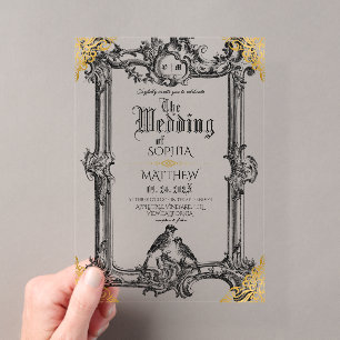 Fantasy Mediaeval Wedding Acrylic Invitations