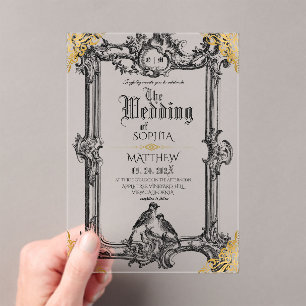 Fantasy Medieval Wedding  Acrylic Invitations