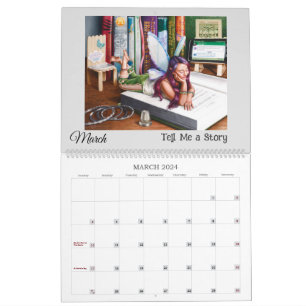 Fantasy Meets Reality large 12 month Calendar 