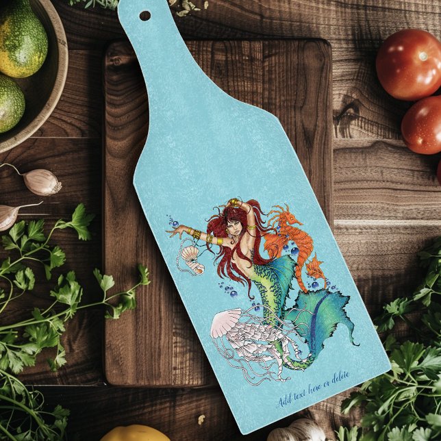 Fantasy Mermaid Teal Tail Cutting Board (Creator Uploaded)