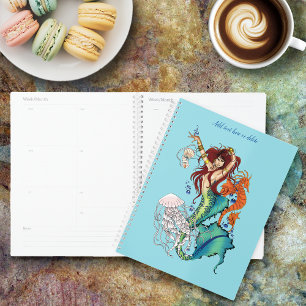 Fantasy Mermaid Teal Tail Planner