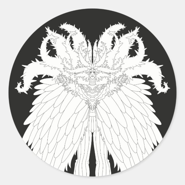 Fantasy Monster Classic Round Sticker (Front)