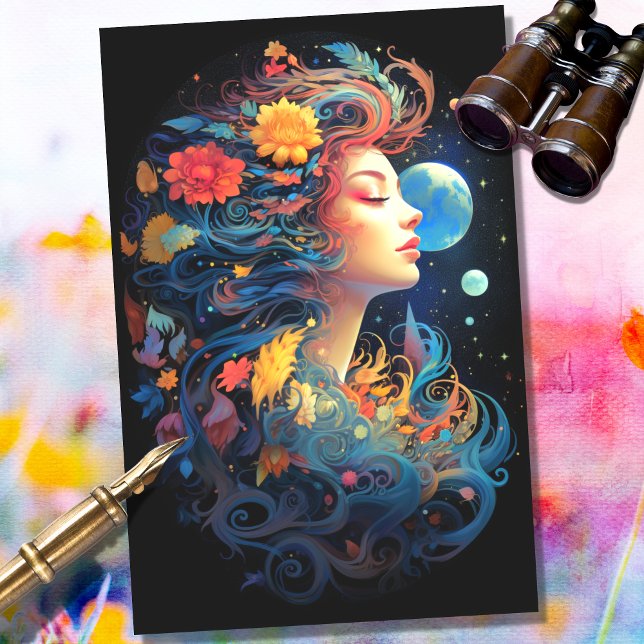 Fantasy Moon Girl 1 Decoupage Paper (Creator Uploaded)