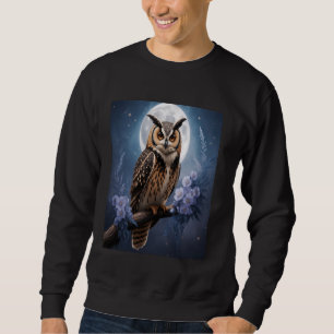 Fantasy Moonlit Owl Wildlife Nature Bird Enthusia Sweatshirt