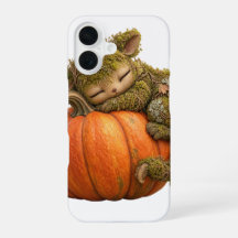 Fantasy Moss Creature Hugging Pumpkin Phone Case