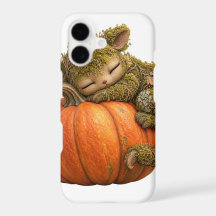 Fantasy Moss Creature Hugging Pumpkin Phone Case