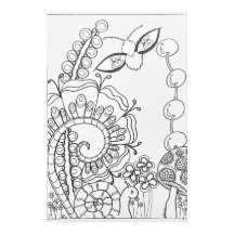 Fantasy moth, flower Colouring poster 16" x24"