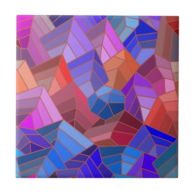 Fantasy Mountains View from the Sky Ceramic Tile (Front)