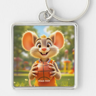 Fantasy Mouse Basketball Field Key Ring