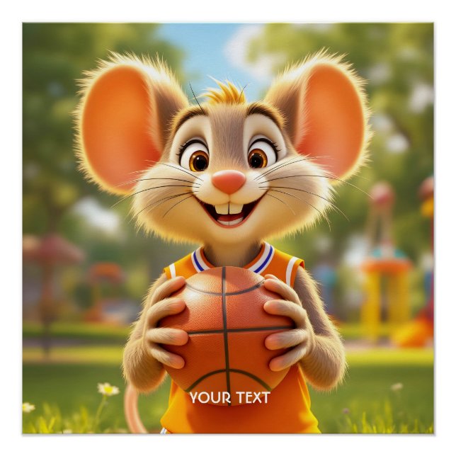 Fantasy Mouse Basketball Field Poster (Front)