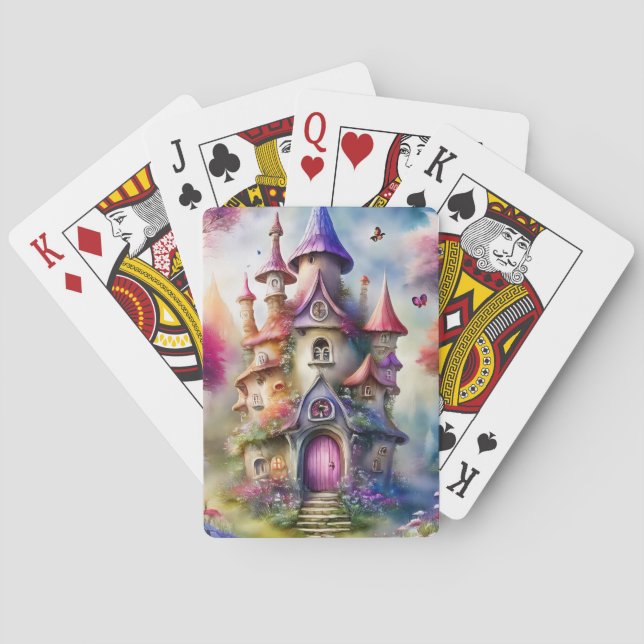 Fantasy Mushroom House Playing Cards (Back)