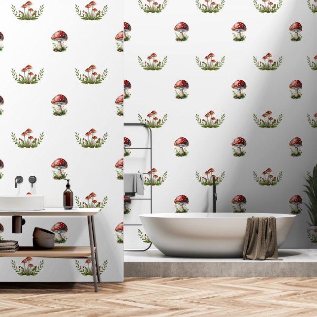 Fantasy Mushrooms  Wallpaper (Bathroom)
